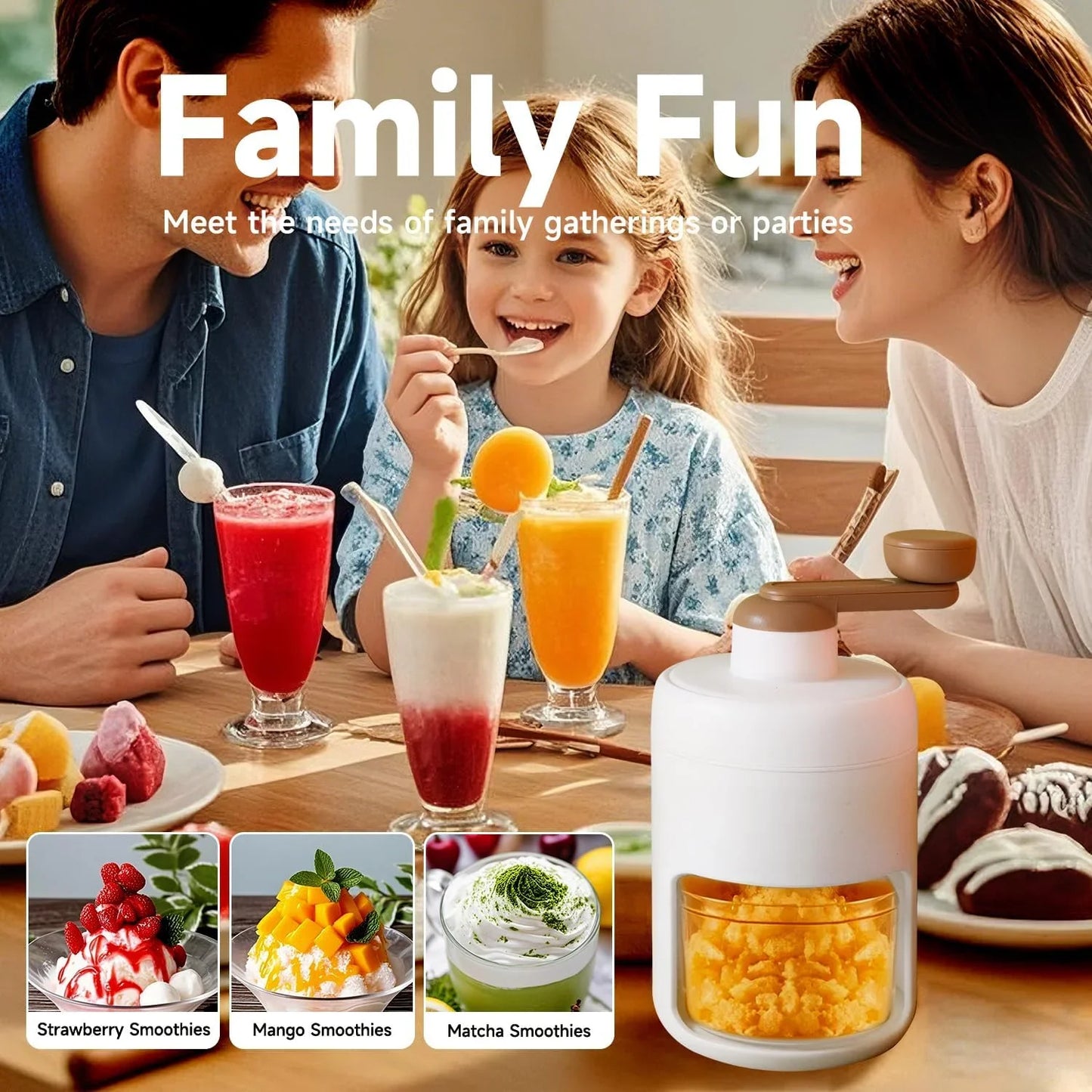 Manual Ice Crusher Shaver Portable