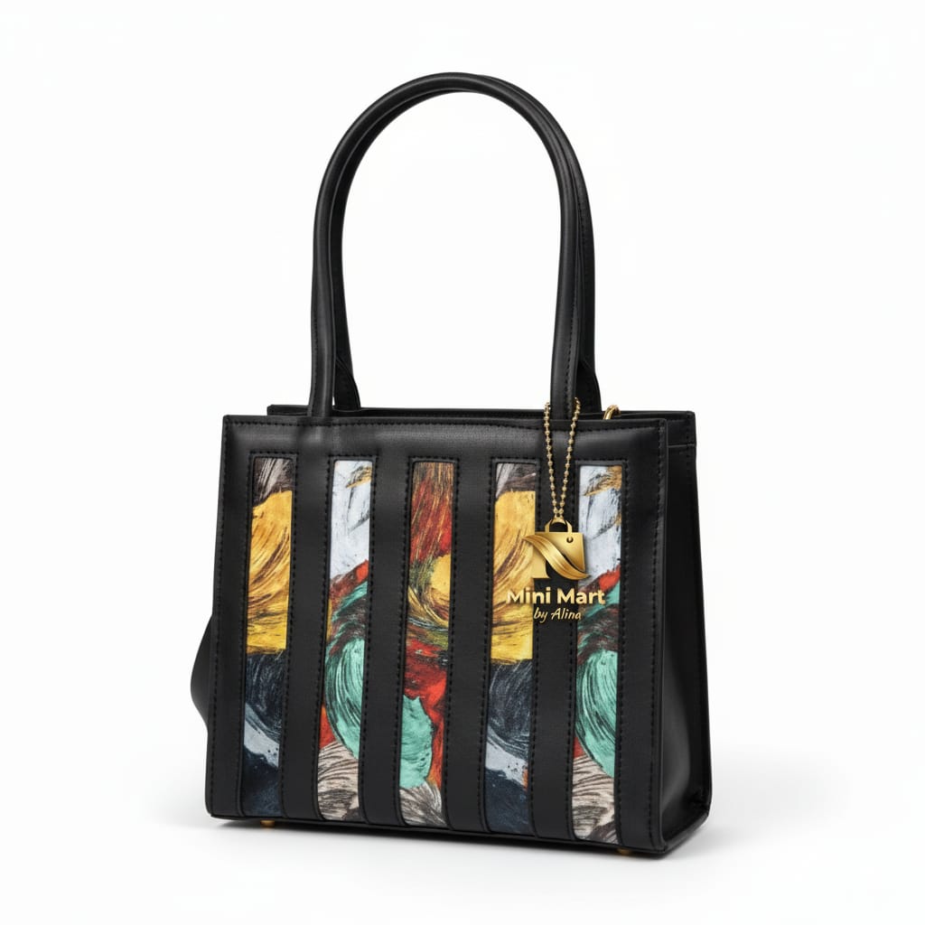 Strips Jail Design Shoulder Bag