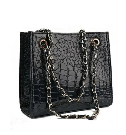 Croco Black Bag Elegant Luxury