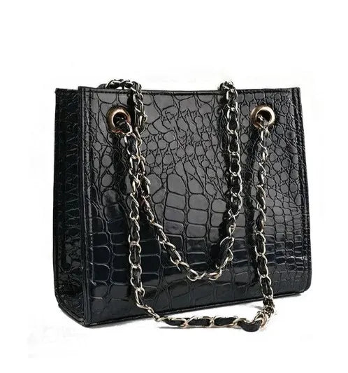 Croco Black Bag Elegant Luxury
