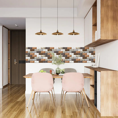 24 Pcs Waterproof 3D Brick Wall Stickers