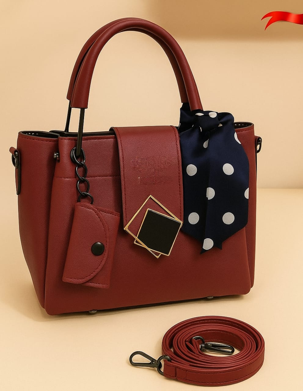 Stylish Synthetic Leather Shoulder Bag-HS002
