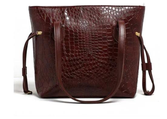 Premium Croco Leather Tote Bag